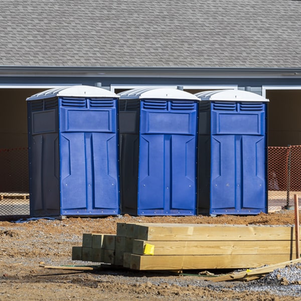 how often are the portable toilets cleaned and serviced during a rental period in Conrath WI